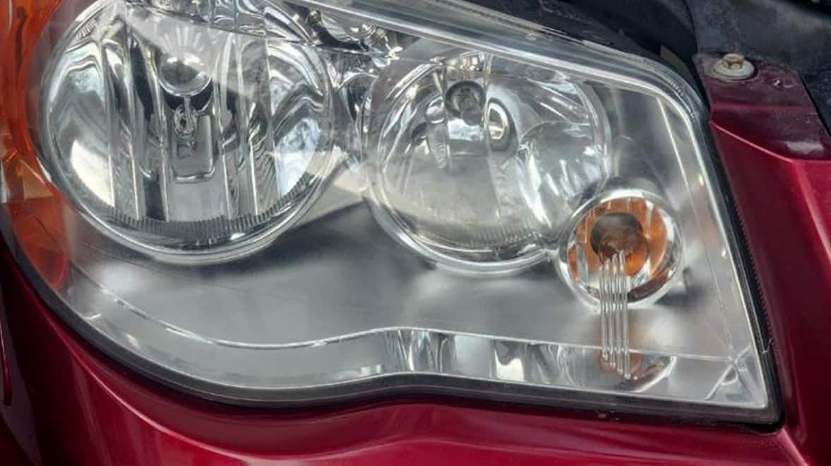 Customer Testimonial - picture of headlights after restoration.